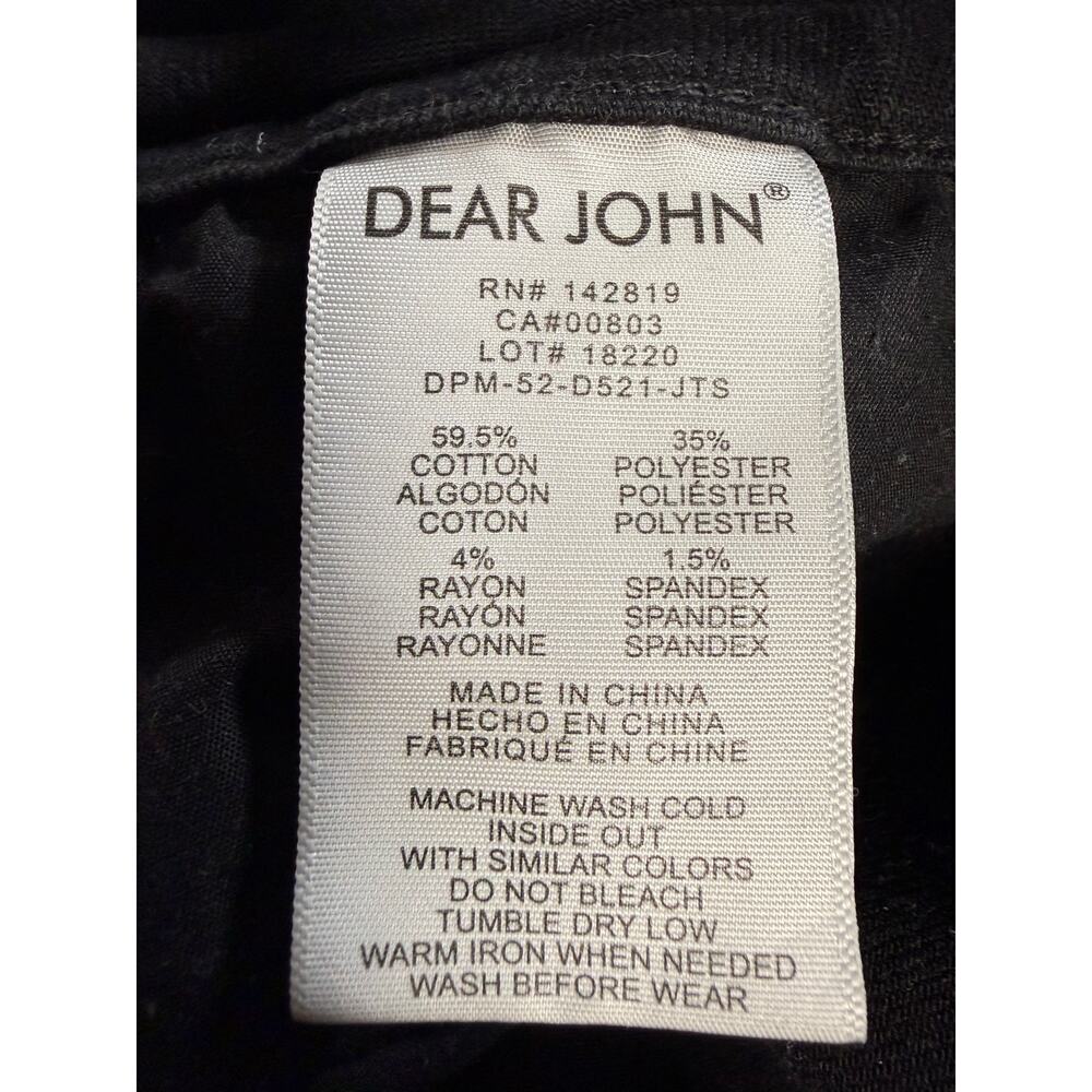 Dear John Wide Leg Baggy Jeans SIZE 31 Black High Rise Distressed Stretch - Picture 11 of 11